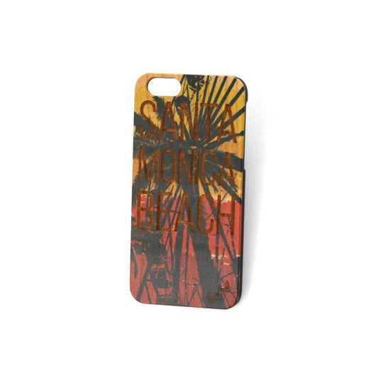 Santa Monica Beach UV Colored Wood Phone Case for iPhone