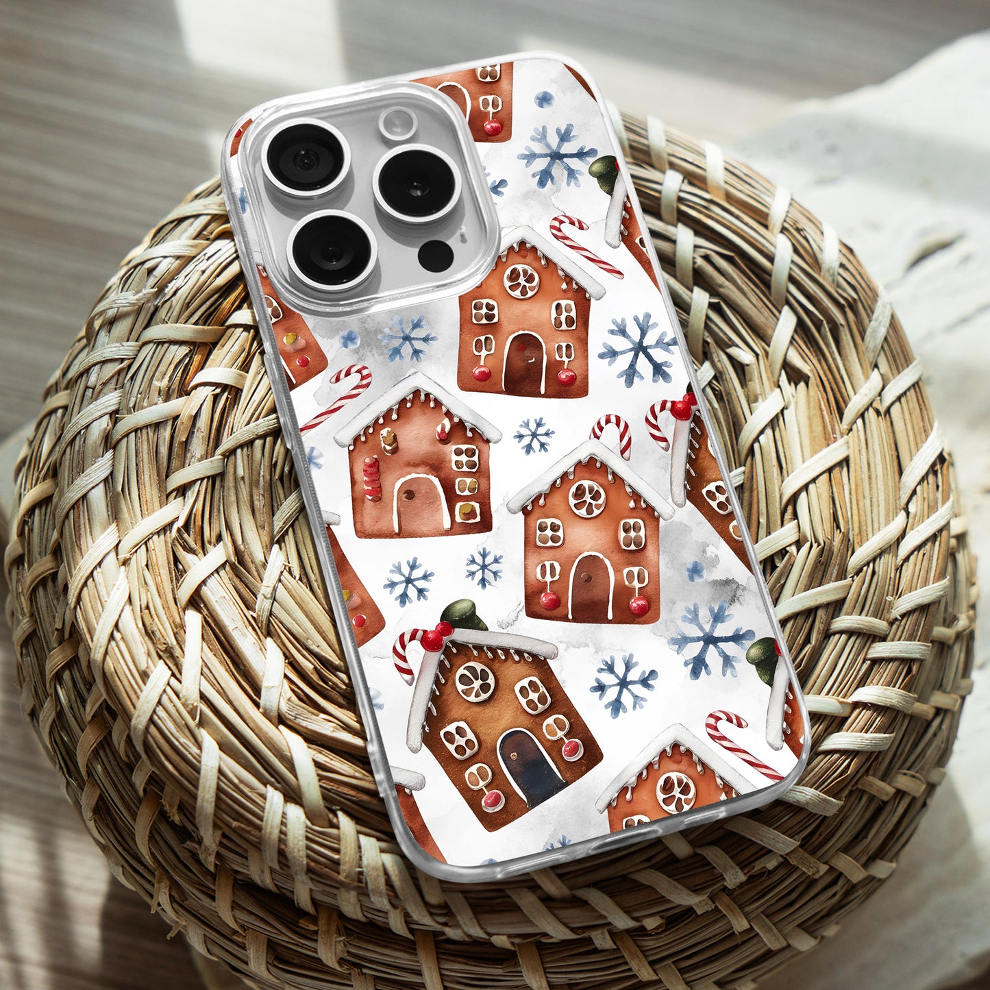 Gingerbread House TPU Clear Case for iPhone & Samsung Phones