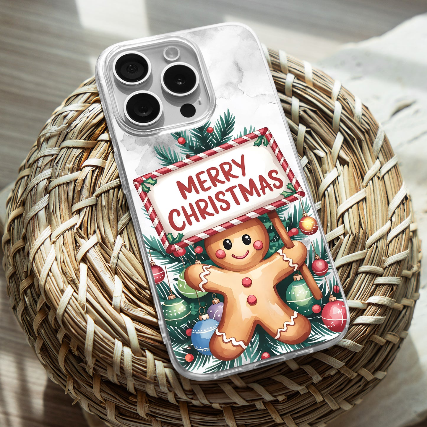 Gingerbread Man TPU Clear Case for iPhone & Samsung Phones