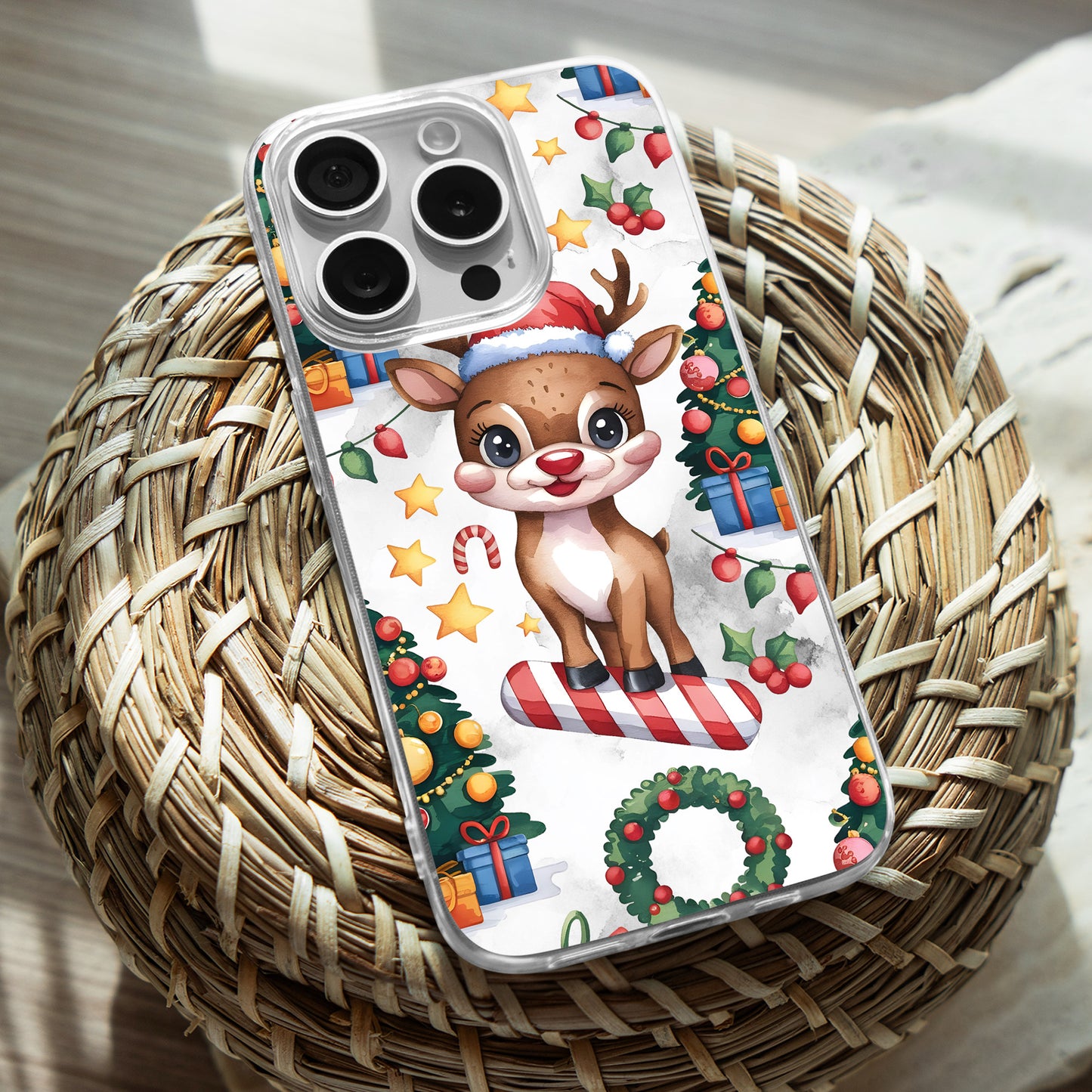 Cute Deer TPU Clear Case for iPhone & Samsung Phones