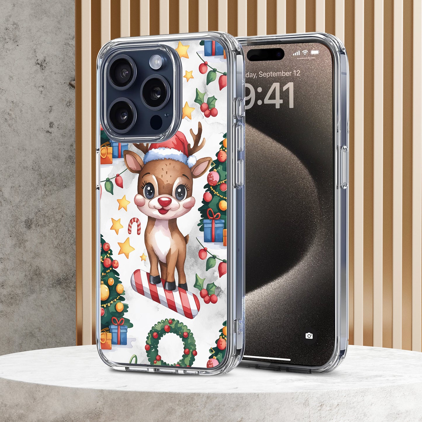 Cute Deer TPU Clear Case for iPhone & Samsung Phones