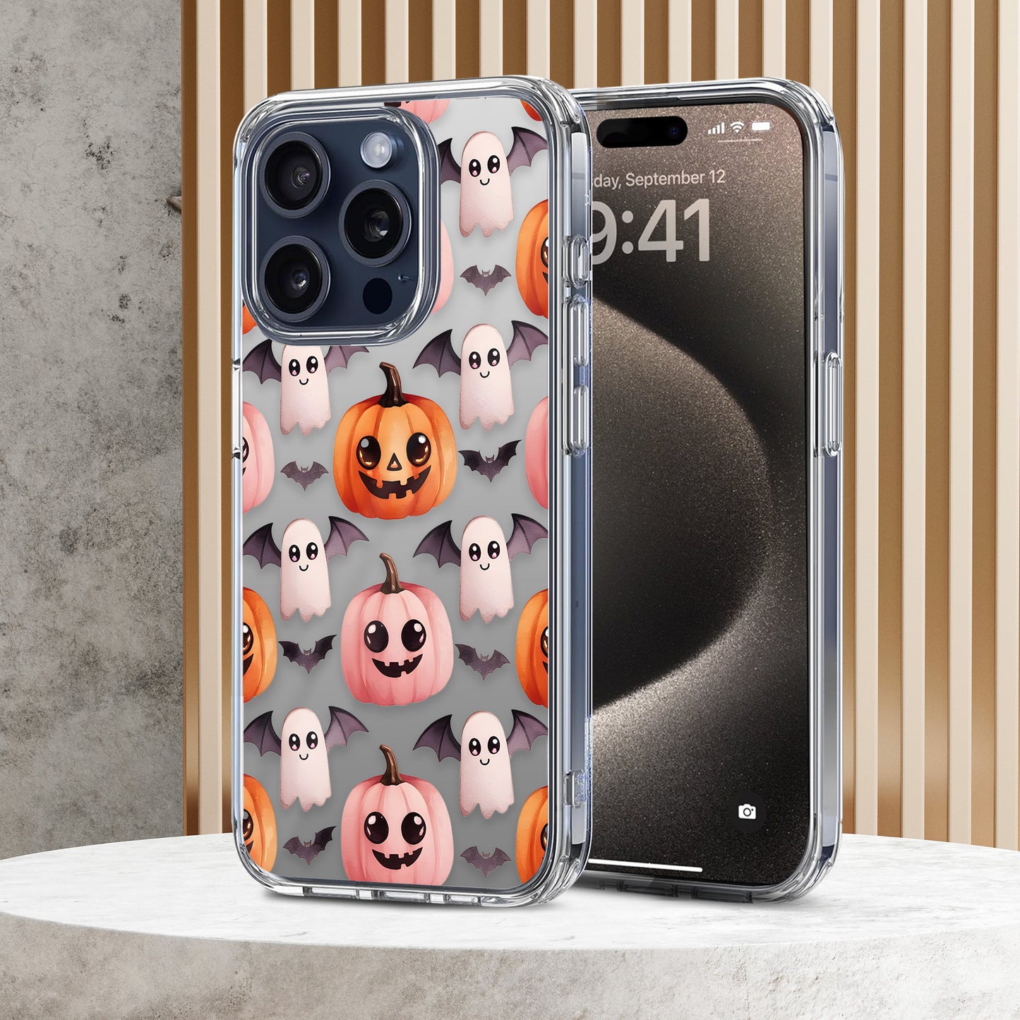 Ghost Pattern TPU Clear Phone Case for iPhone & Samsung Phones