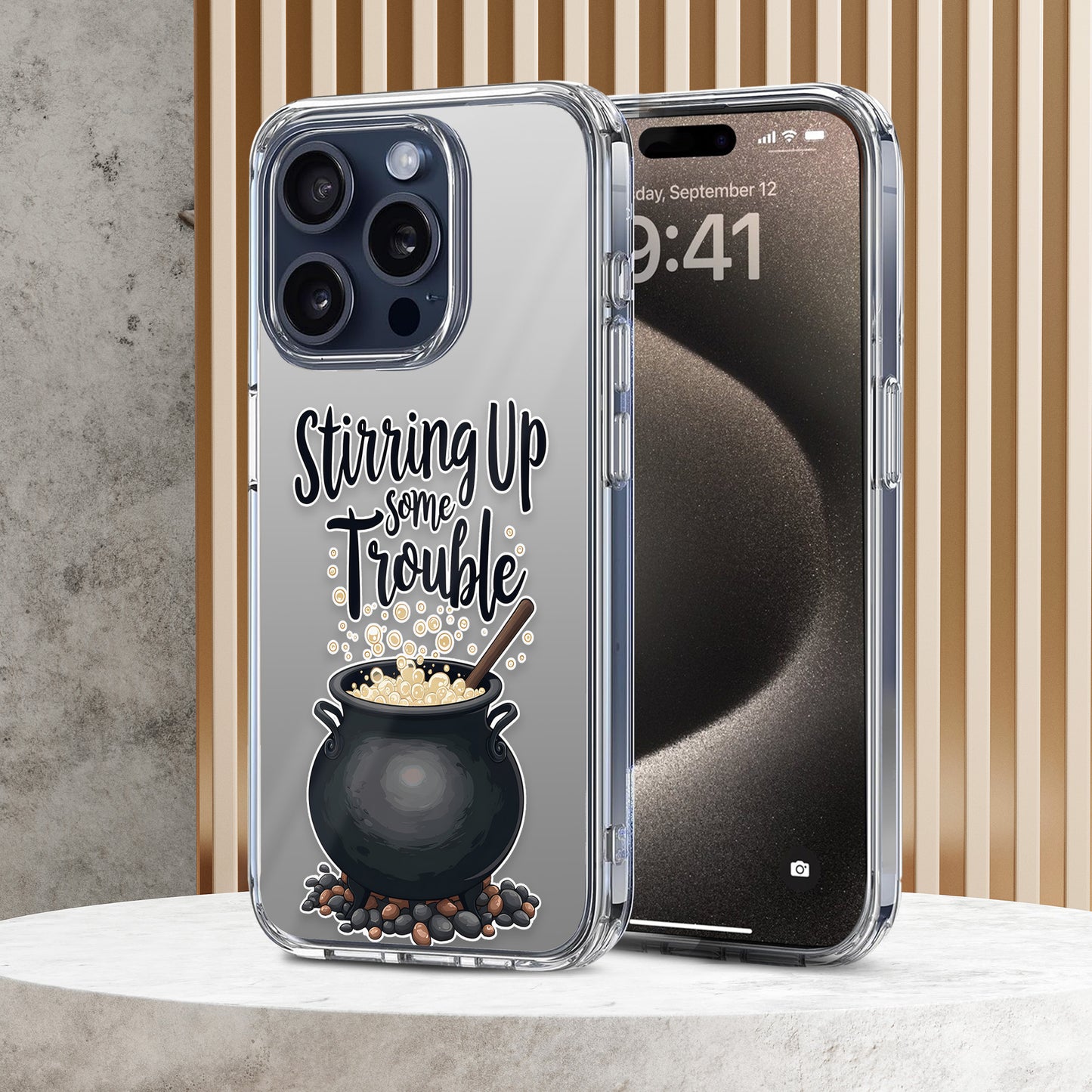 Stirring Up Some Trouble TPU Clear Phone Case for iPhone & Samsung Phones
