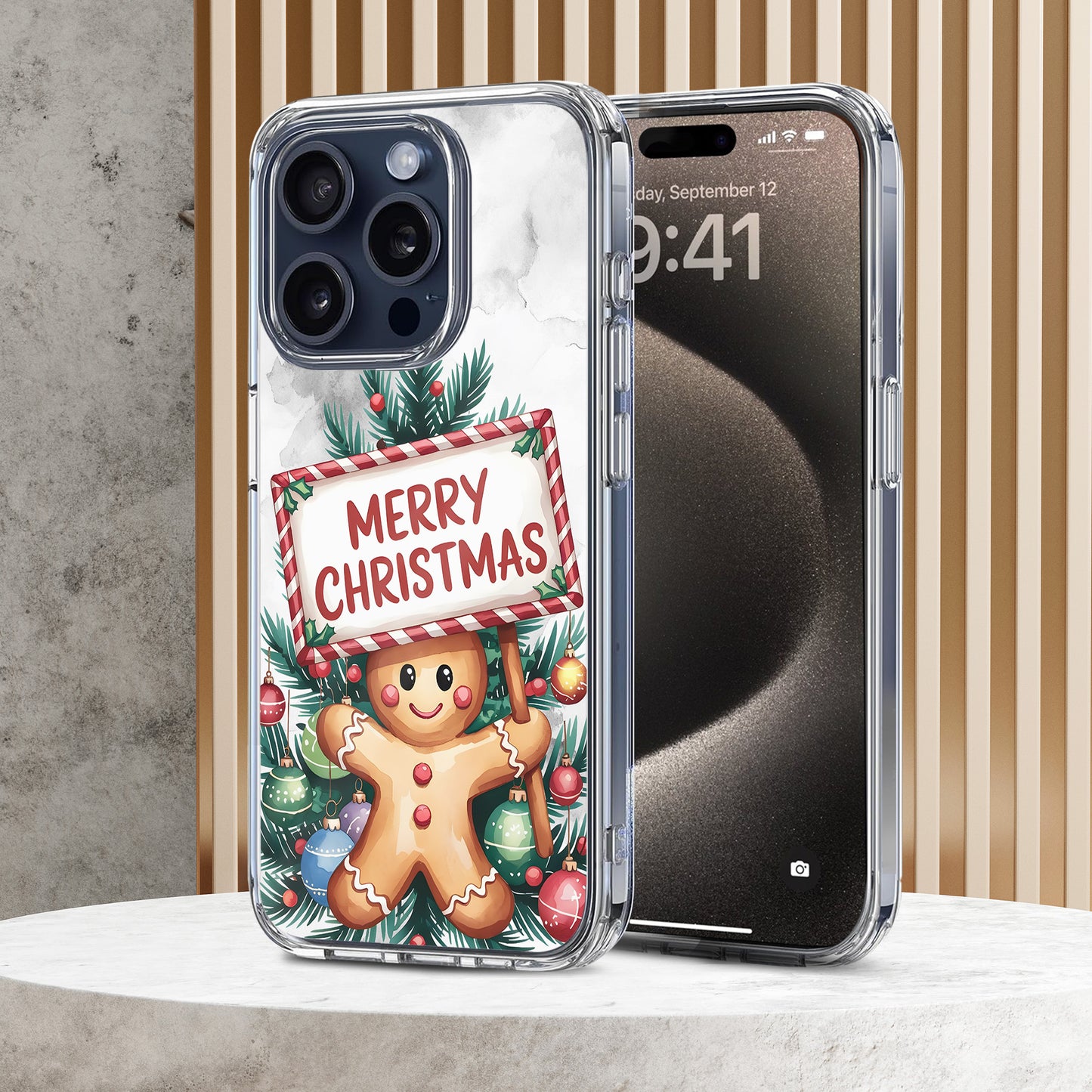 Gingerbread Man TPU Clear Case for iPhone & Samsung Phones