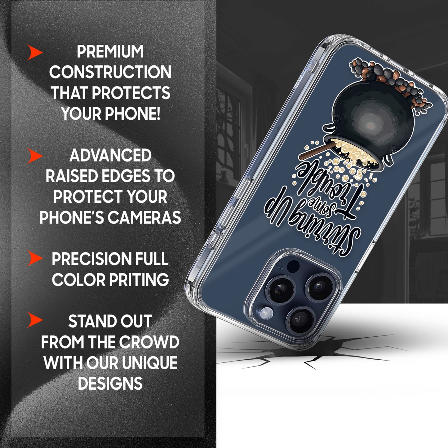 Stirring Up Some Trouble TPU Clear Phone Case for iPhone & Samsung Phones