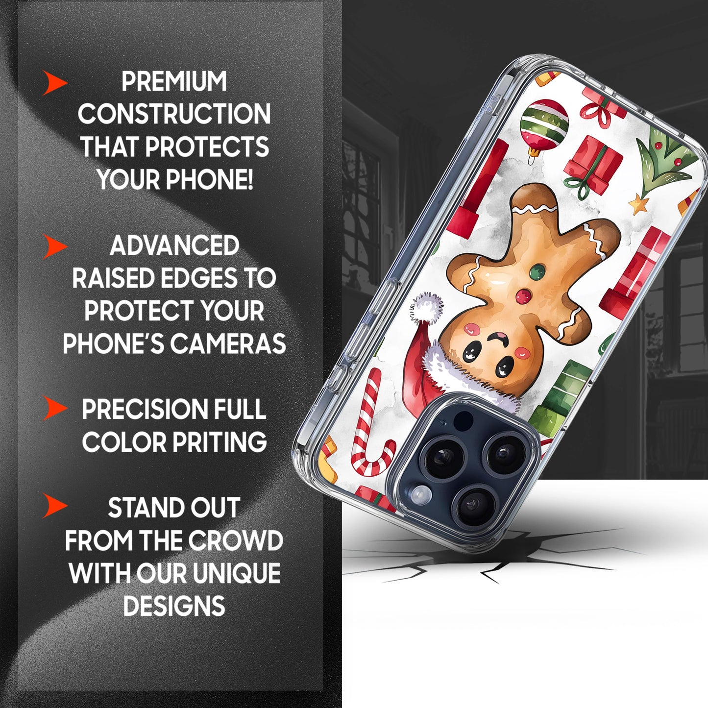 Gingerbread TPU Clear Case for iPhone & Samsung Phones