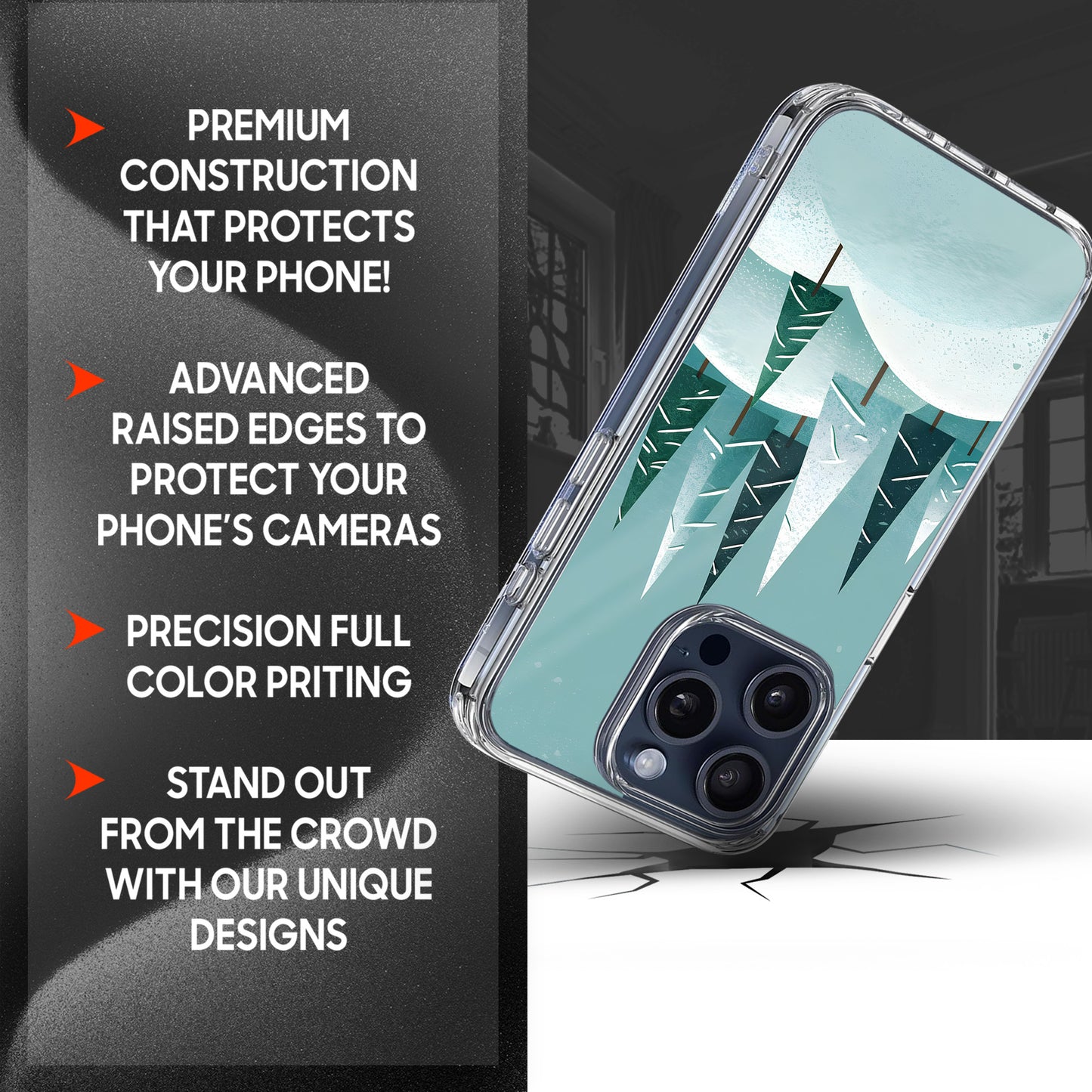 Snowy Mountain TPU Clear Case for iPhone & Samsung Phones