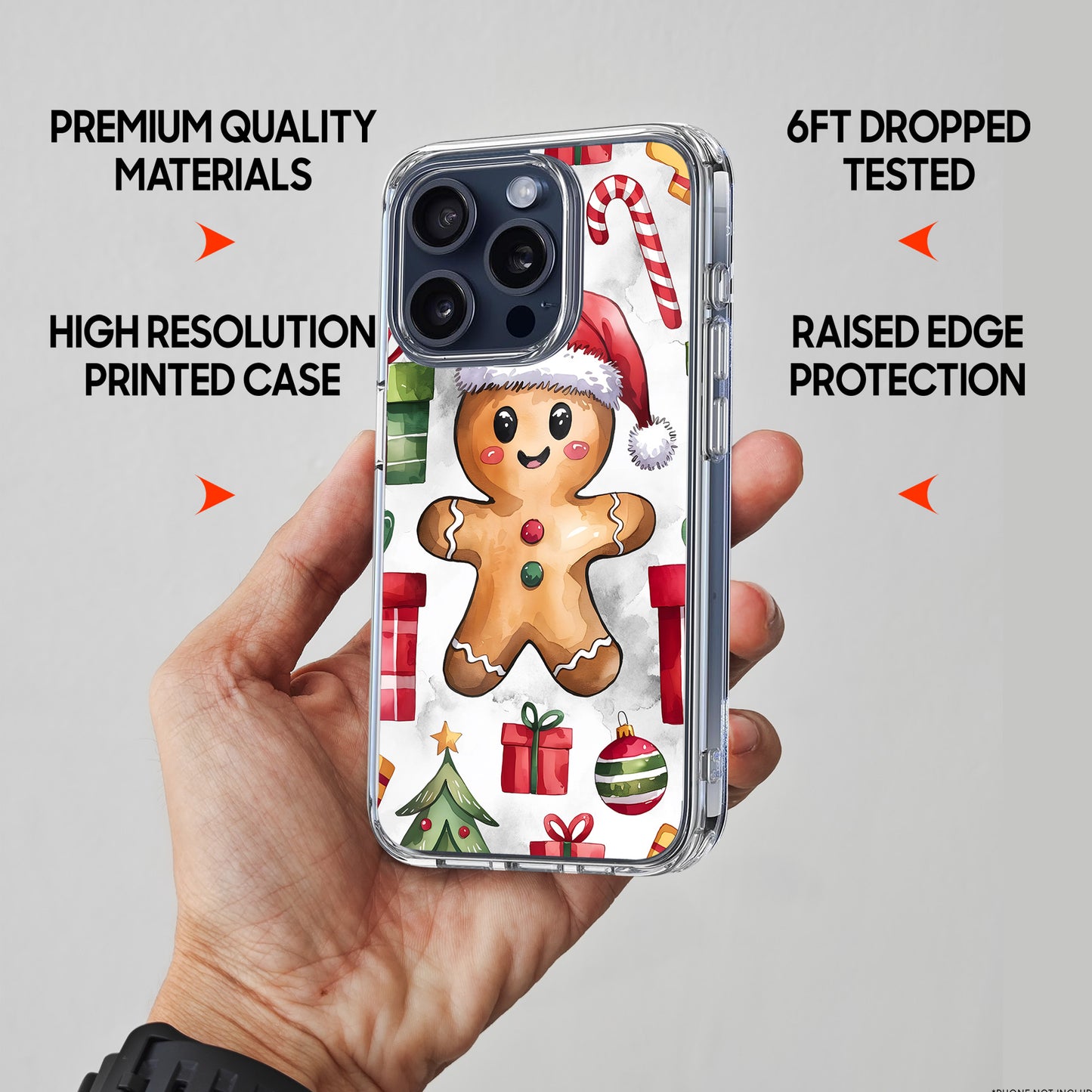 Gingerbread TPU Clear Case for iPhone & Samsung Phones