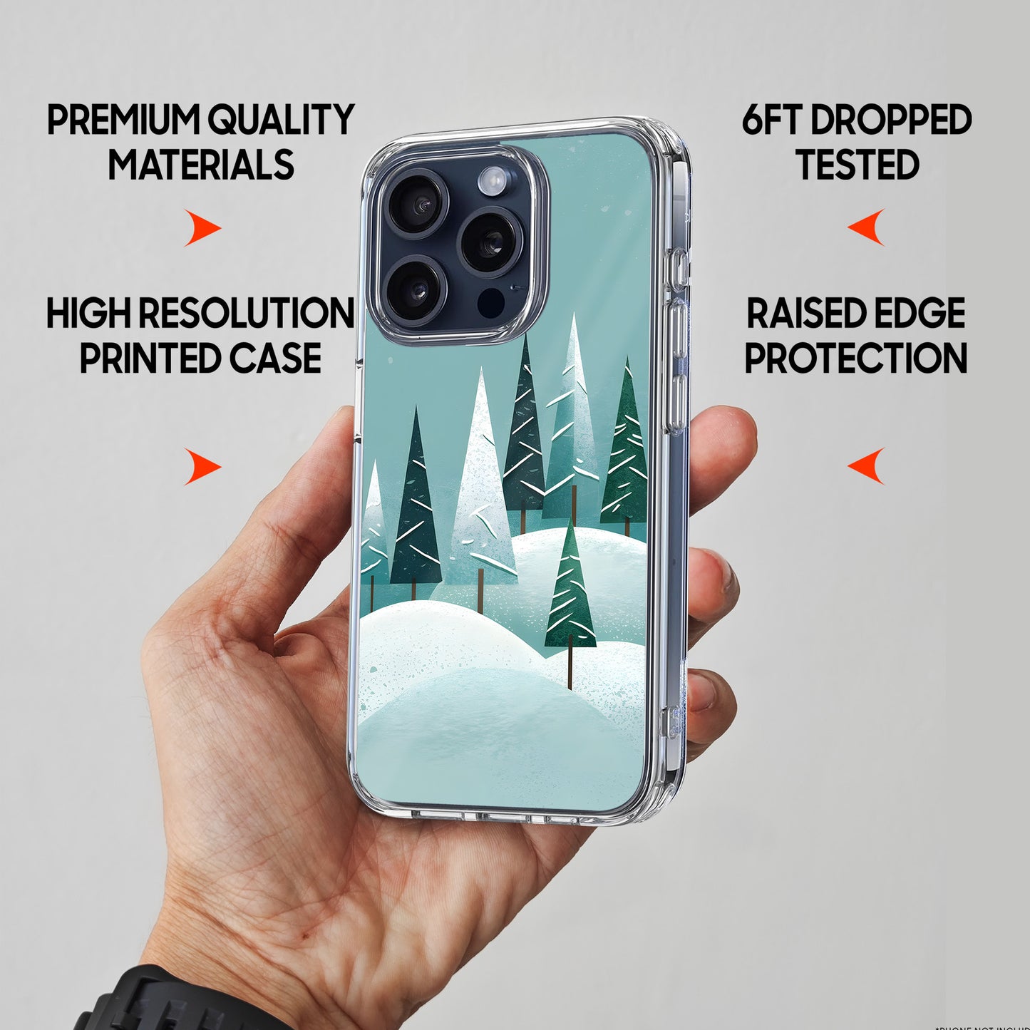 Snowy Mountain TPU Clear Case for iPhone & Samsung Phones