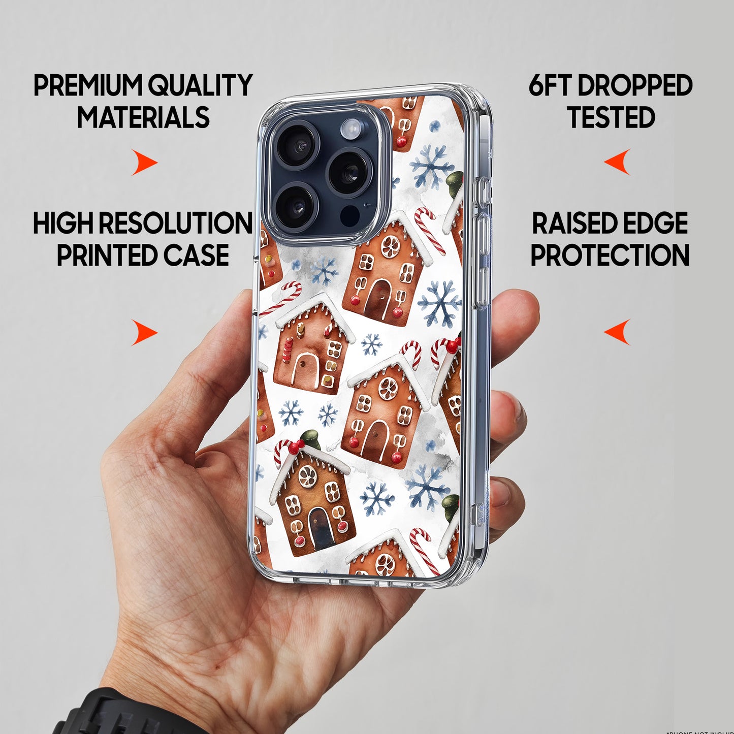 Gingerbread House TPU Clear Case for iPhone & Samsung Phones