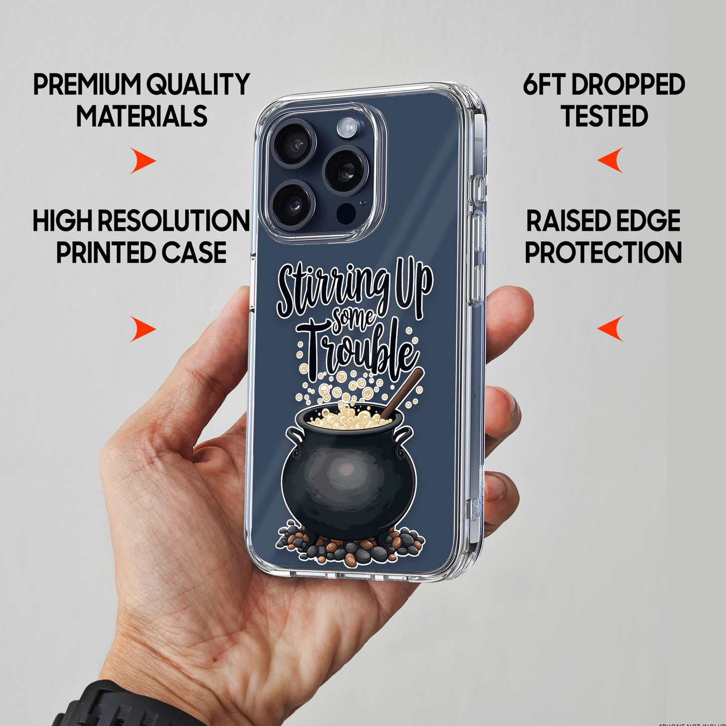 Stirring Up Some Trouble TPU Clear Phone Case for iPhone & Samsung Phones