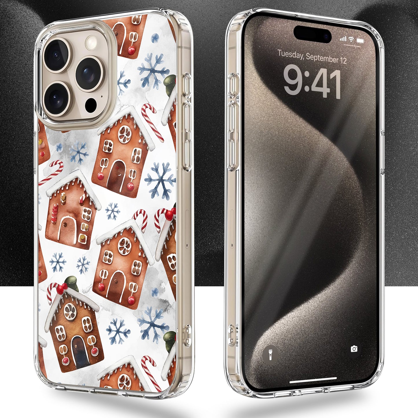 Gingerbread House TPU Clear Case for iPhone & Samsung Phones