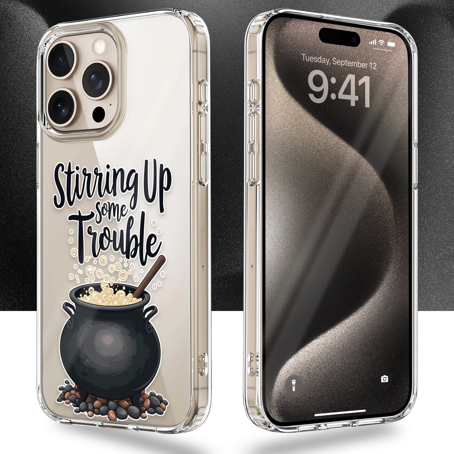 Stirring Up Some Trouble TPU Clear Phone Case for iPhone & Samsung Phones