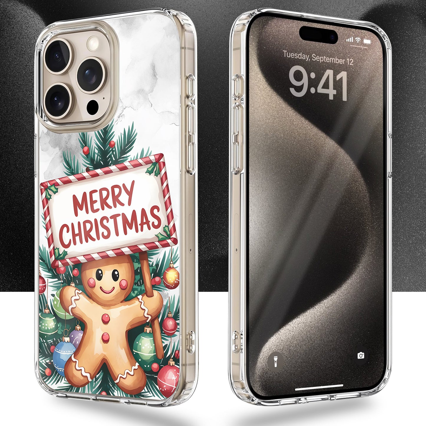 Gingerbread Man TPU Clear Case for iPhone & Samsung Phones