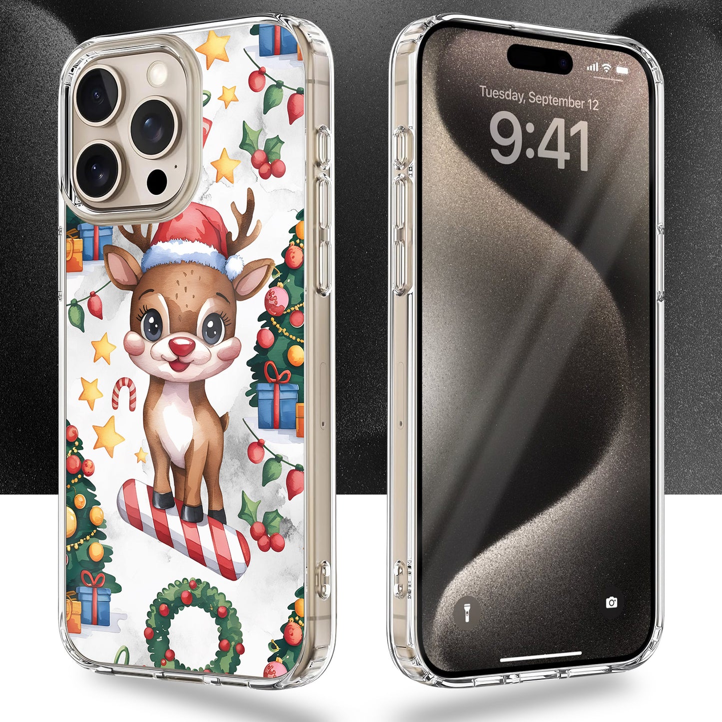 Cute Deer TPU Clear Case for iPhone & Samsung Phones