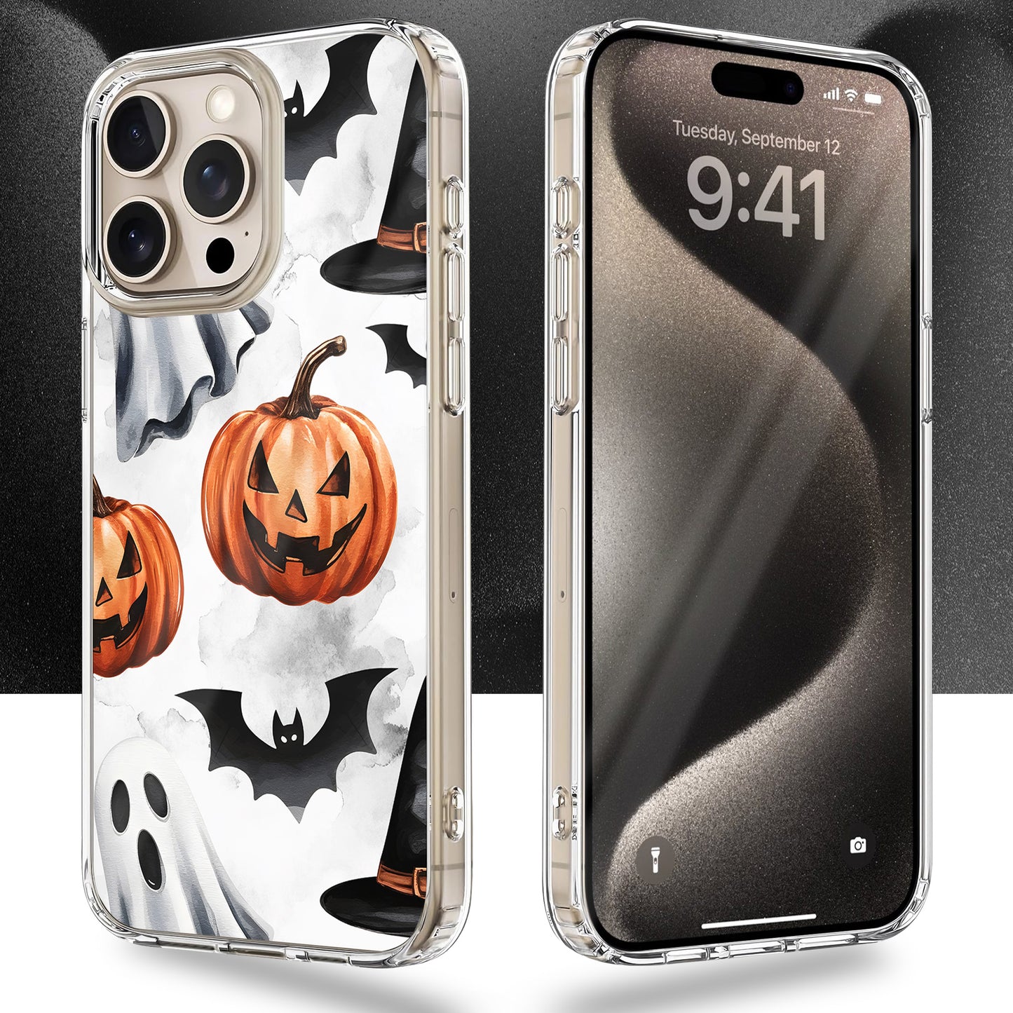 Ghost Pattern 3 TPU Clear Case for iPhone & Samsung Phones