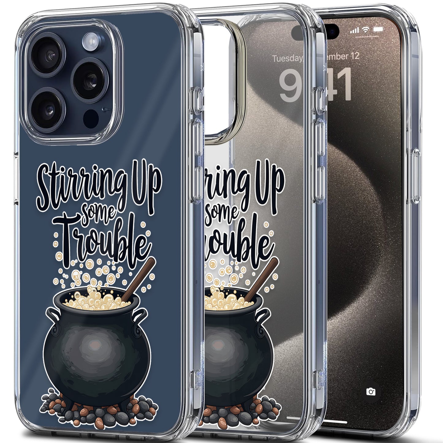 Stirring Up Some Trouble TPU Clear Phone Case for iPhone & Samsung Phones
