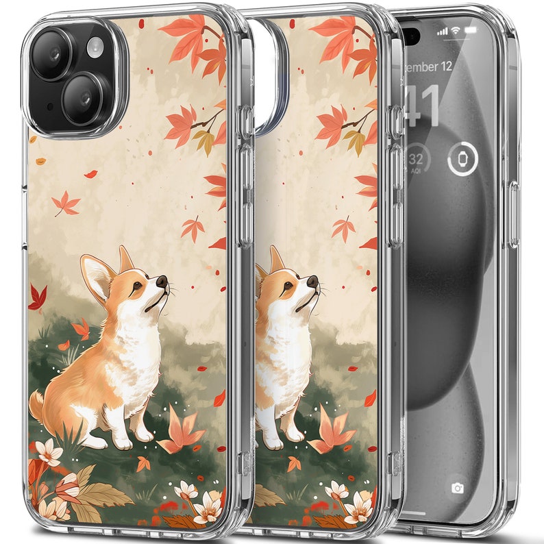 Cute Corgi TPU Clear Phone Case for iPhone & Samsung Phones