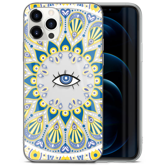 TPU Clear case with (Evil Eyes Sunny) Design for iPhone & Samsung Phones