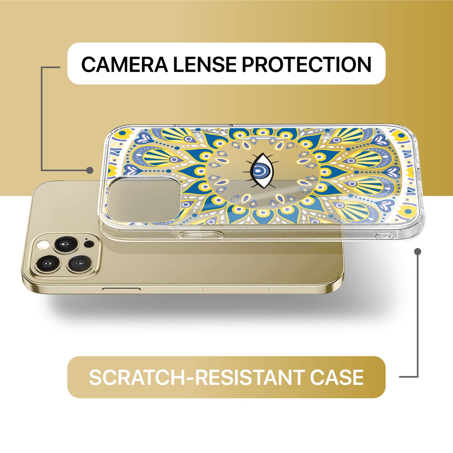 Evil Eyes Sunny TPU Clear Phone Case for iPhone & Samsung Phones