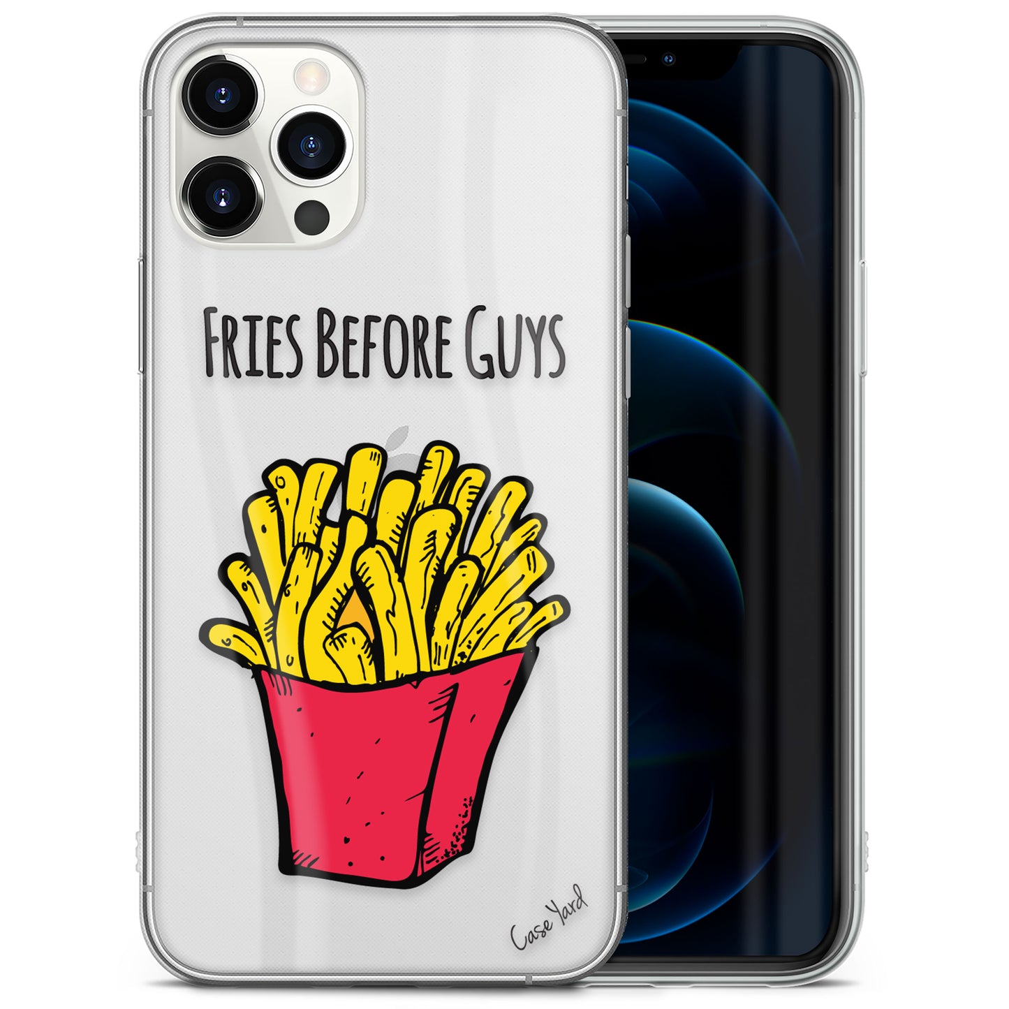 TPU Clear case with (Fries) Design for iPhone & Samsung Phones