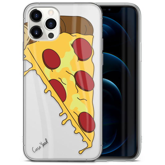 TPU Clear case with (Pizza Slice) Design for iPhone & Samsung Phones