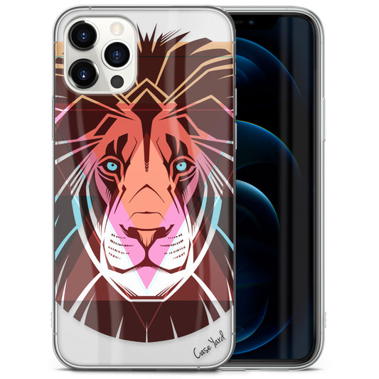 TPU Case Clear case with (Lion Tribal) Design for iPhone & Samsung Phones