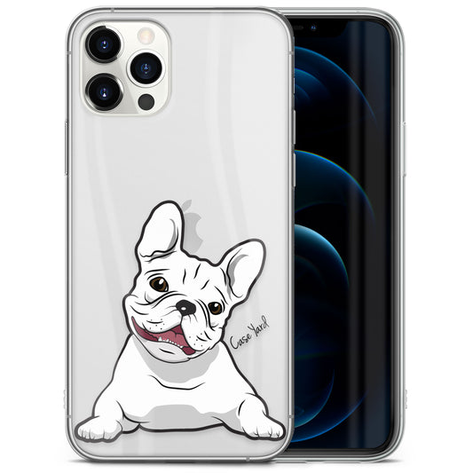 TPU Clear case with (Dog) Design for iPhone & Samsung Phones