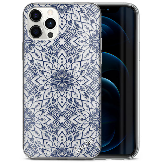 TPU Clear case with (Bohemian Tile) Design for iPhone & Samsung Phones