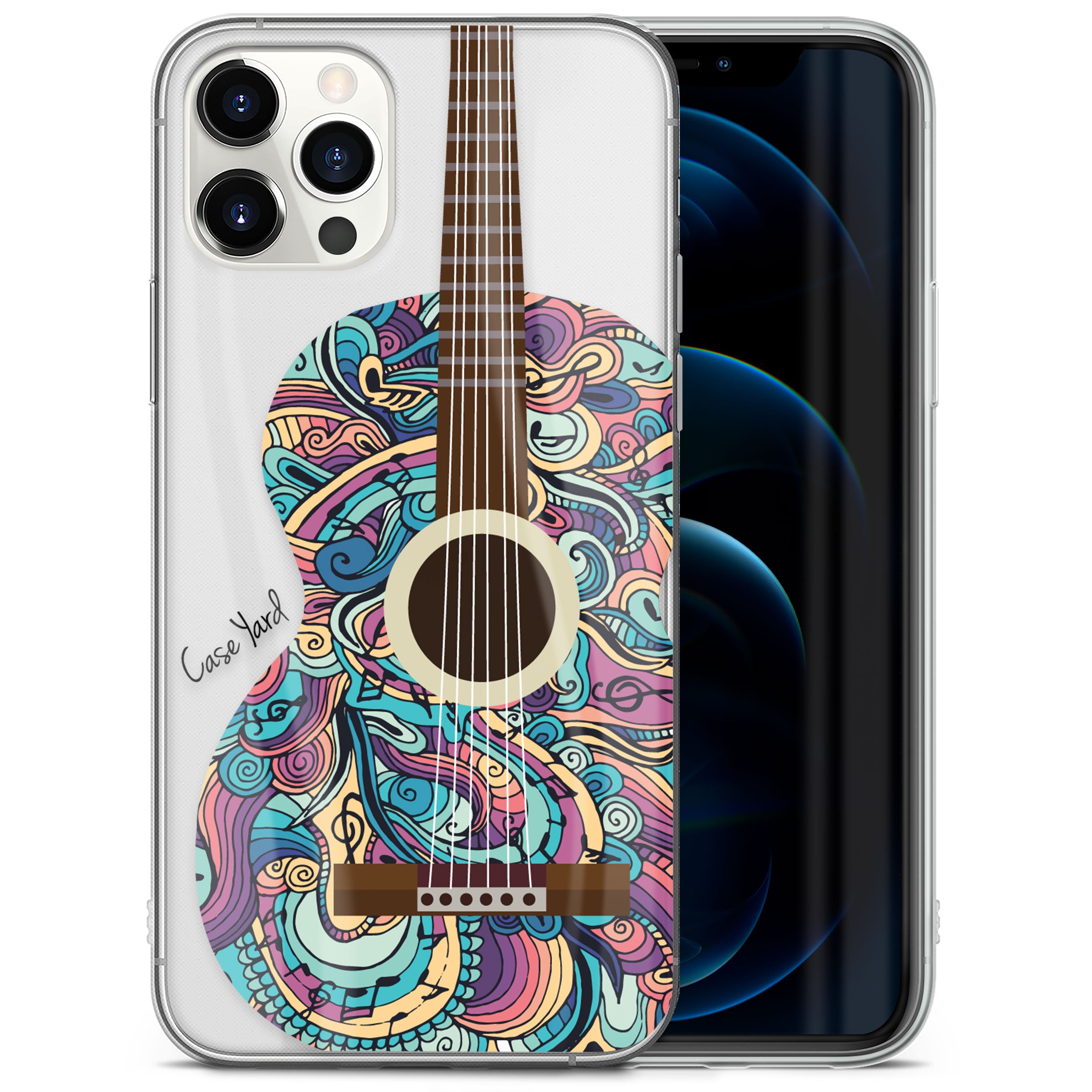 Guitar TPU Clear Phone Case for iPhone & Samsung Phones Guitar TPU Clear Phone Case for iPhone & Samsung Phones
