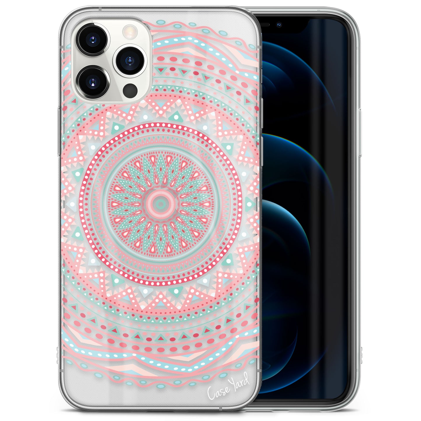 TPU Clear case with (Anna Mandala) Design for iPhone & Samsung Phones