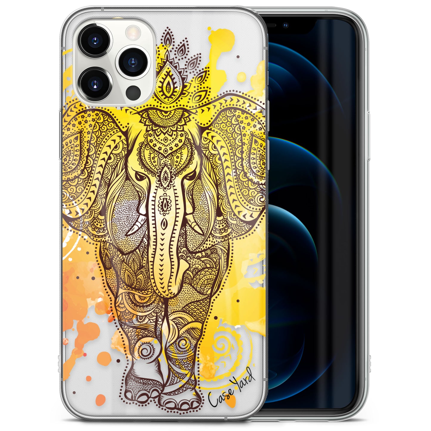 Elephant Stain TPU Clear Phone Case for iPhone & Samsung Phones
