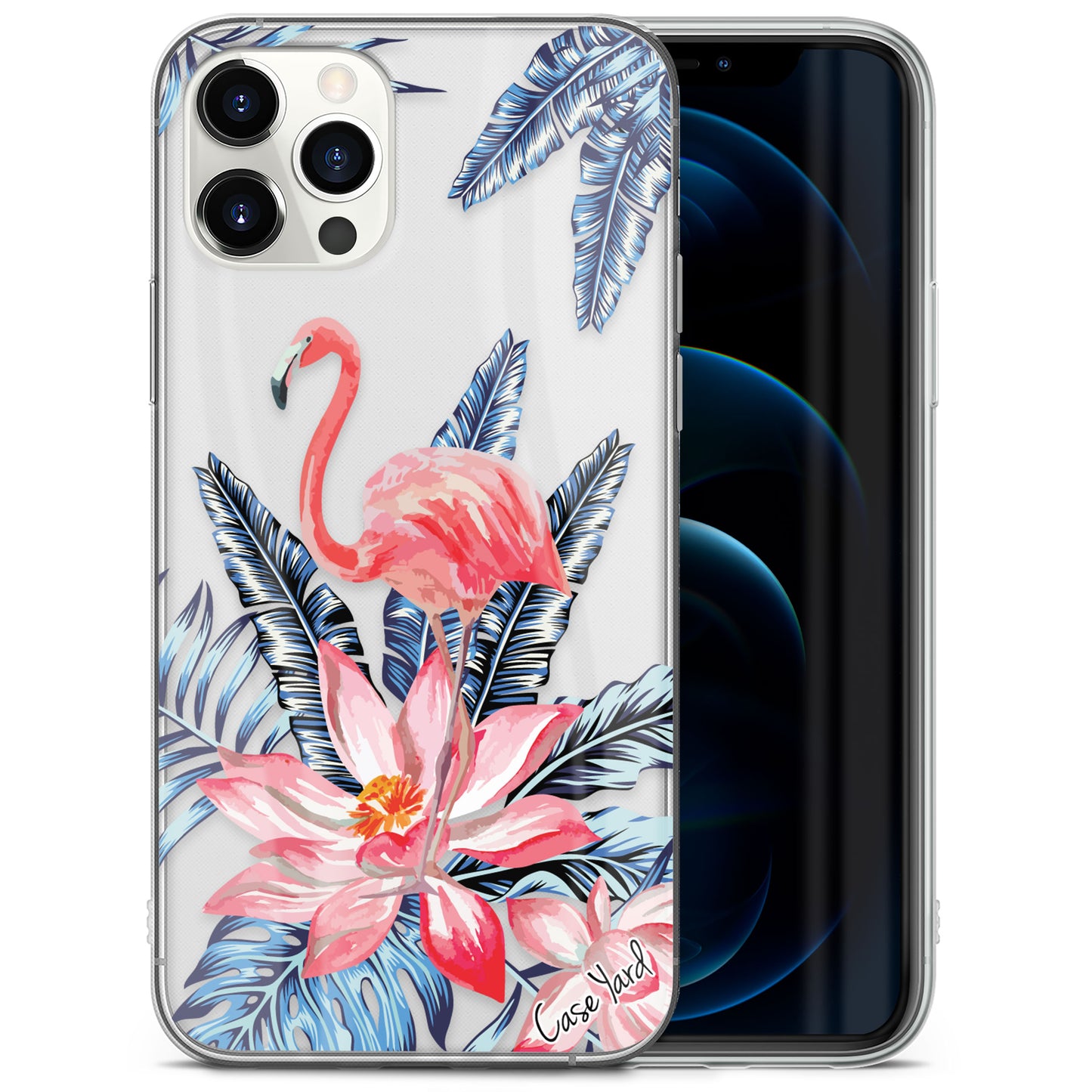 TPU Clear case with (Flamingo ) Design for iPhone & Samsung Phones