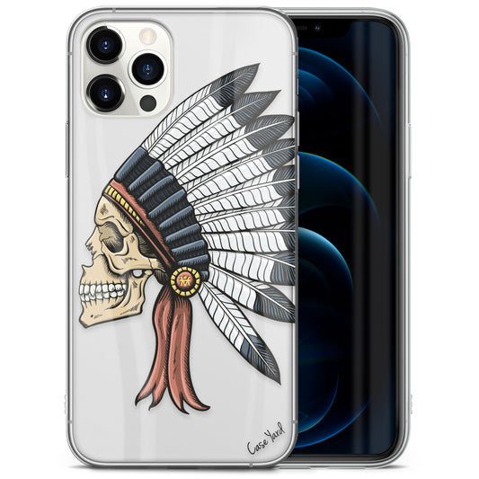 TPU Clear case with (Indian Chief) Design for iPhone & Samsung Phones