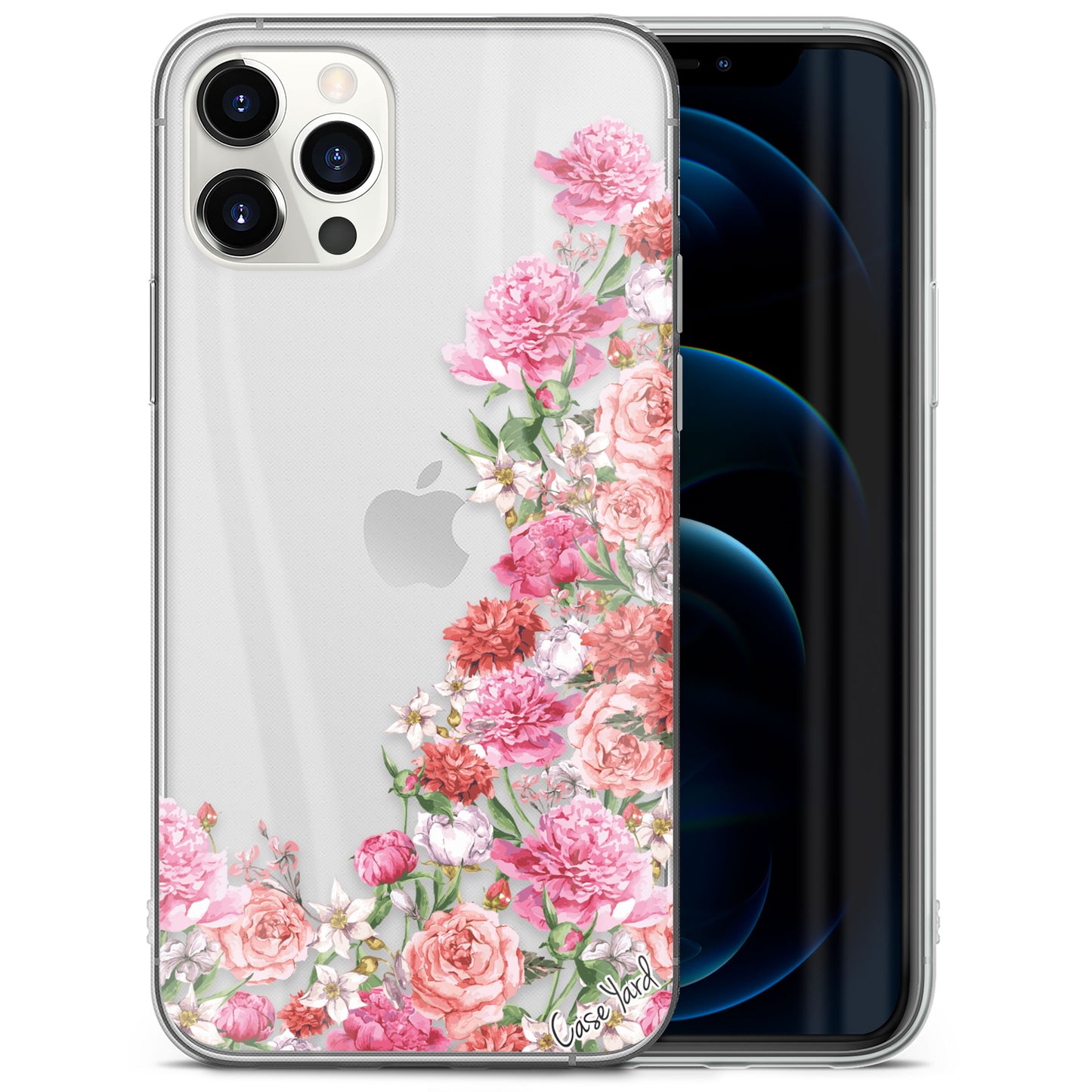 Garden Roses TPU Clear Phone Case for iPhone & Samsung Phones