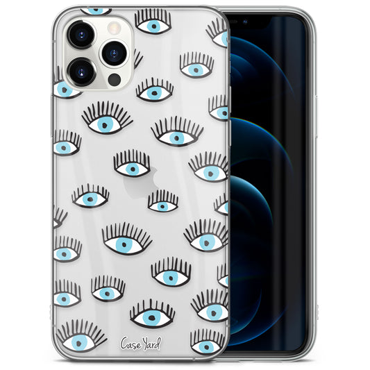 TPU Clear case with (All Seeing Eyes) Design for iPhone & Samsung Phones