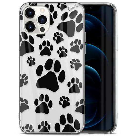 TPU Clear case with (Paws) Design for iPhone & Samsung Phones