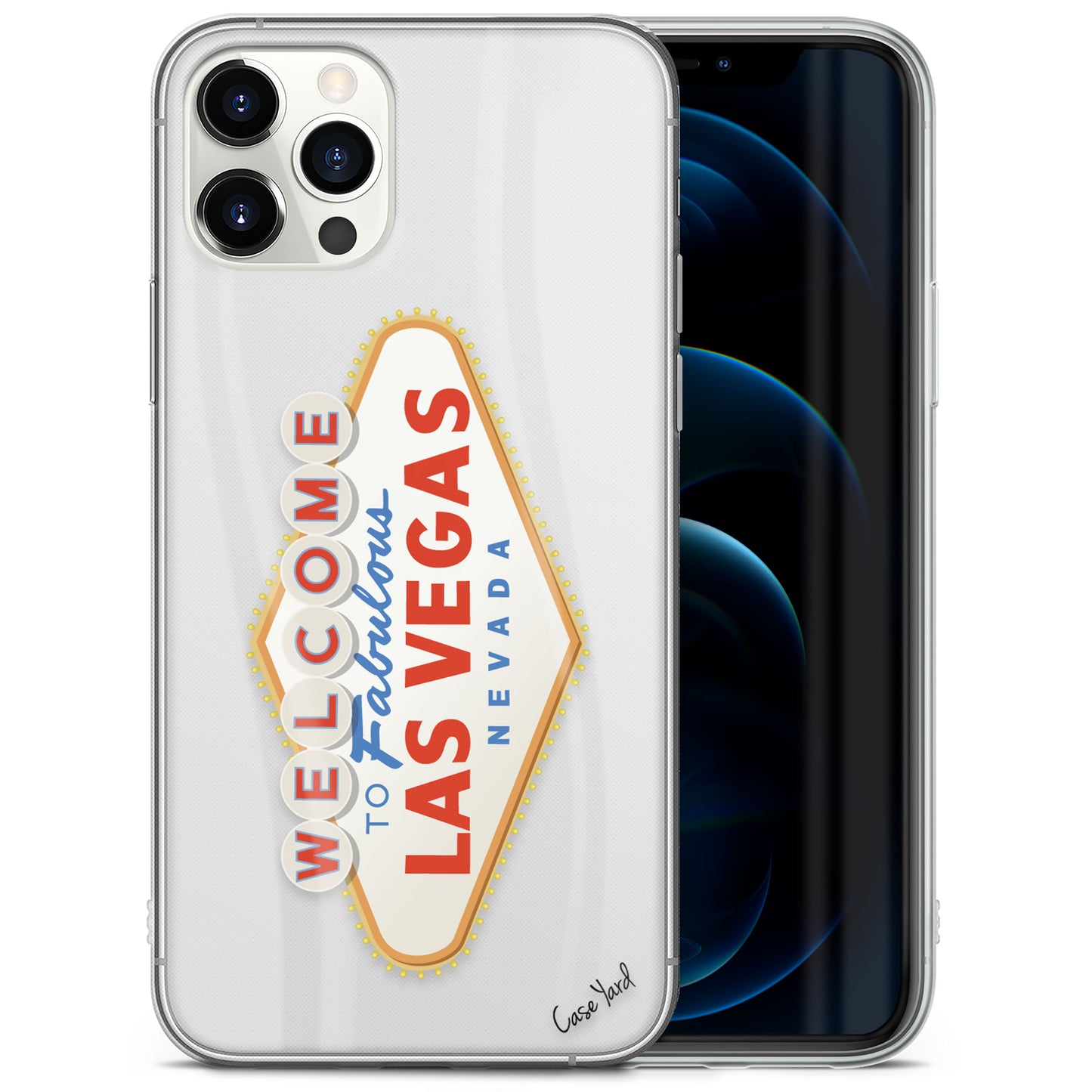 TPU Clear case with (Las Vegas Sign) Design for iPhone & Samsung Phones