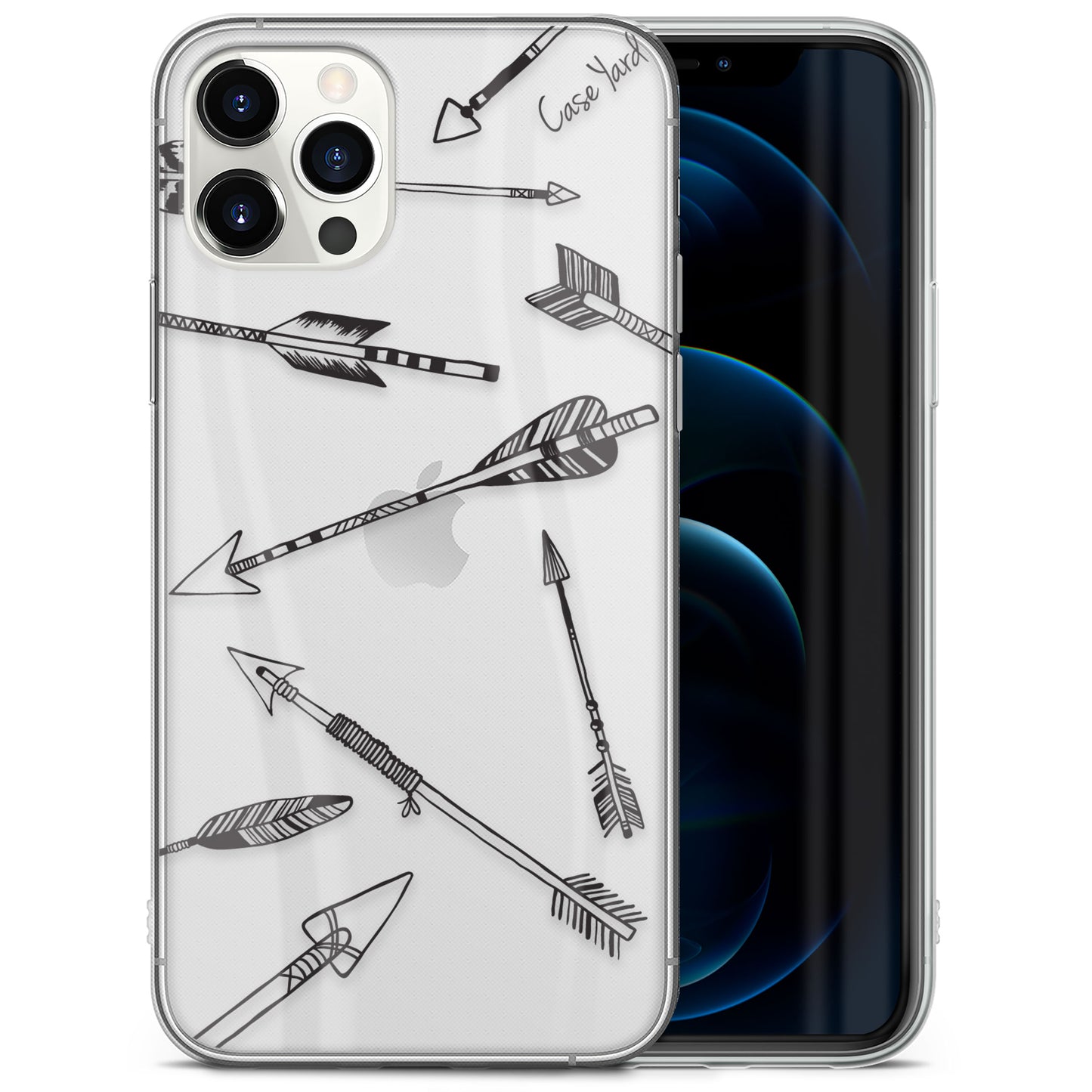 TPU Clear case with (Arrows) Design for iPhone & Samsung Phones