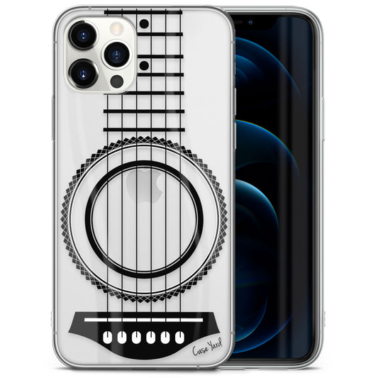 TPU Clear case with (Guitar) Design for iPhone & Samsung Phones