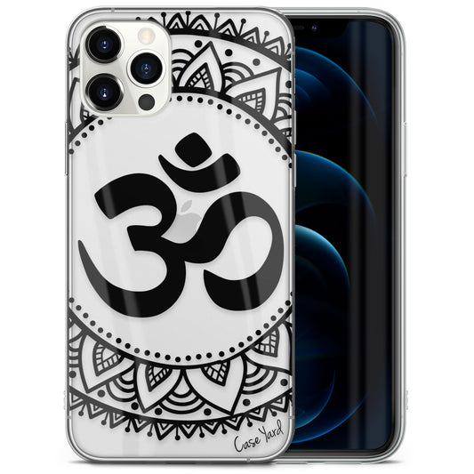 TPU Case Clear case with (Ohm Mandala) Design for iPhone & Samsung Phones