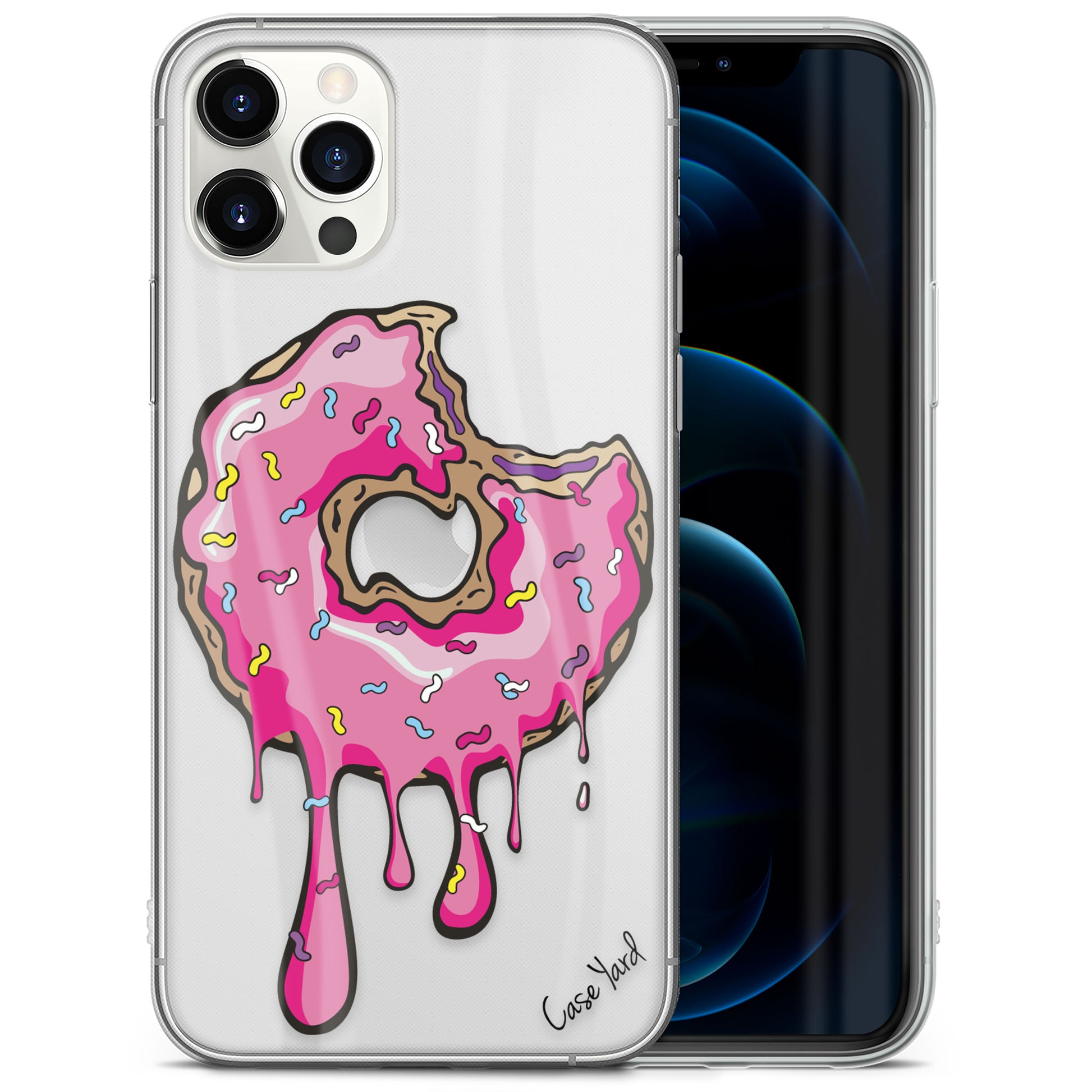 Dripping Donut TPU Clear Phone Case for iPhone Samsung Phones