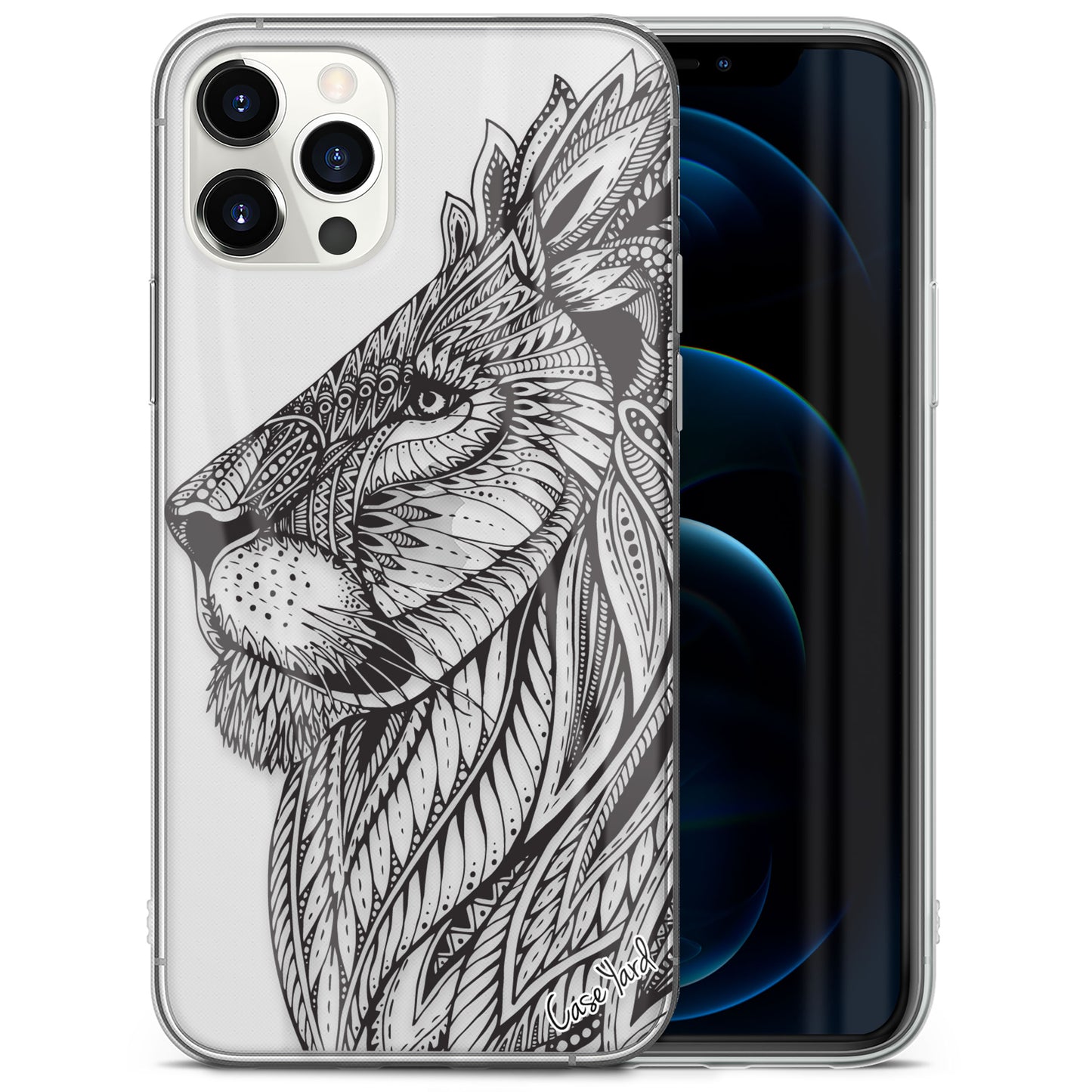 TPU Clear case with (Tribal Leonesse) Design for iPhone & Samsung Phones