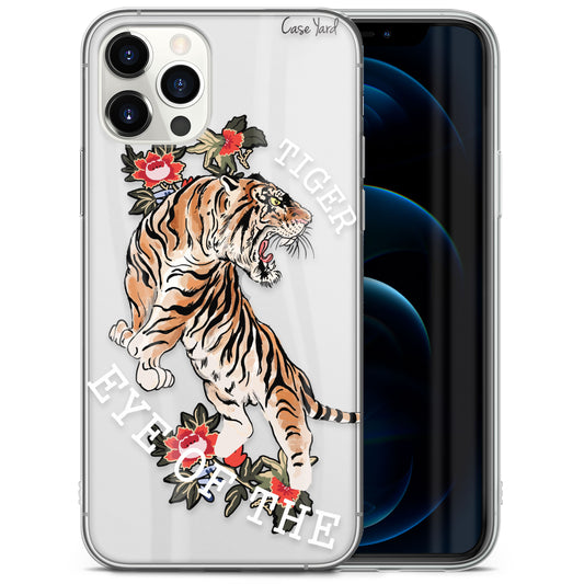 TPU Case Clear case with (Eye of the Tiger) Design for iPhone & Samsung Phones