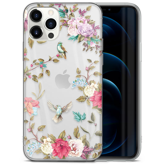 TPU Case Clear case with (Valley Birds) Design for iPhone & Samsung Phones