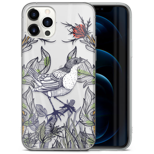 TPU Clear case with (A Little Bird) Design for iPhone & Samsung Phones