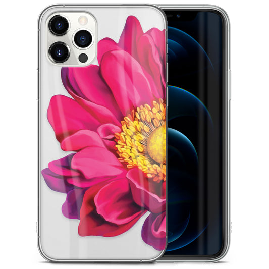 TPU Clear case with (Spring Flower) Design for iPhone & Samsung Phones