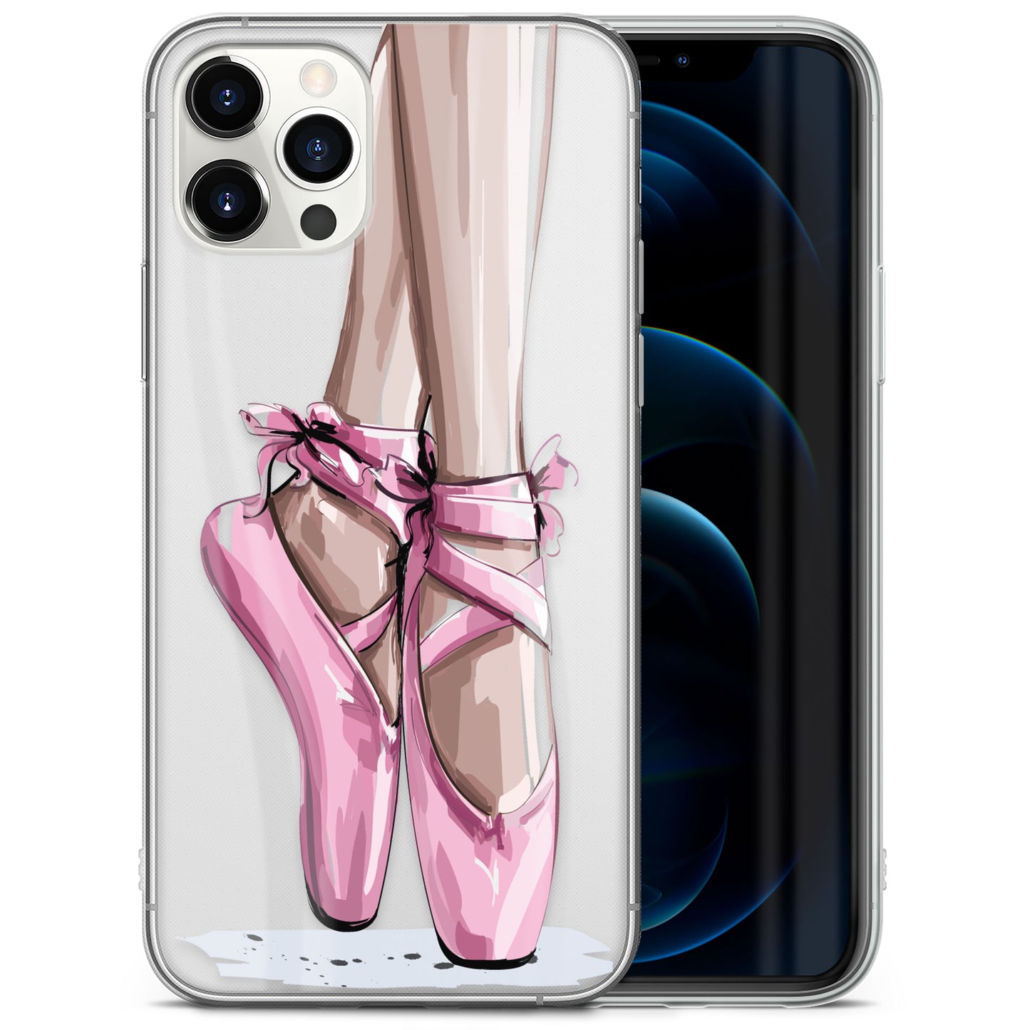 TPU Clear case with (Ballerina) Design for iPhone & Samsung Phones