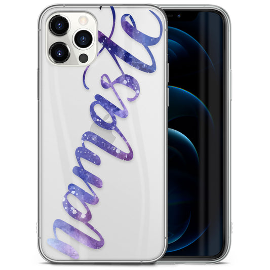 TPU Clear case with (Namaste) Design for iPhone & Samsung Phones