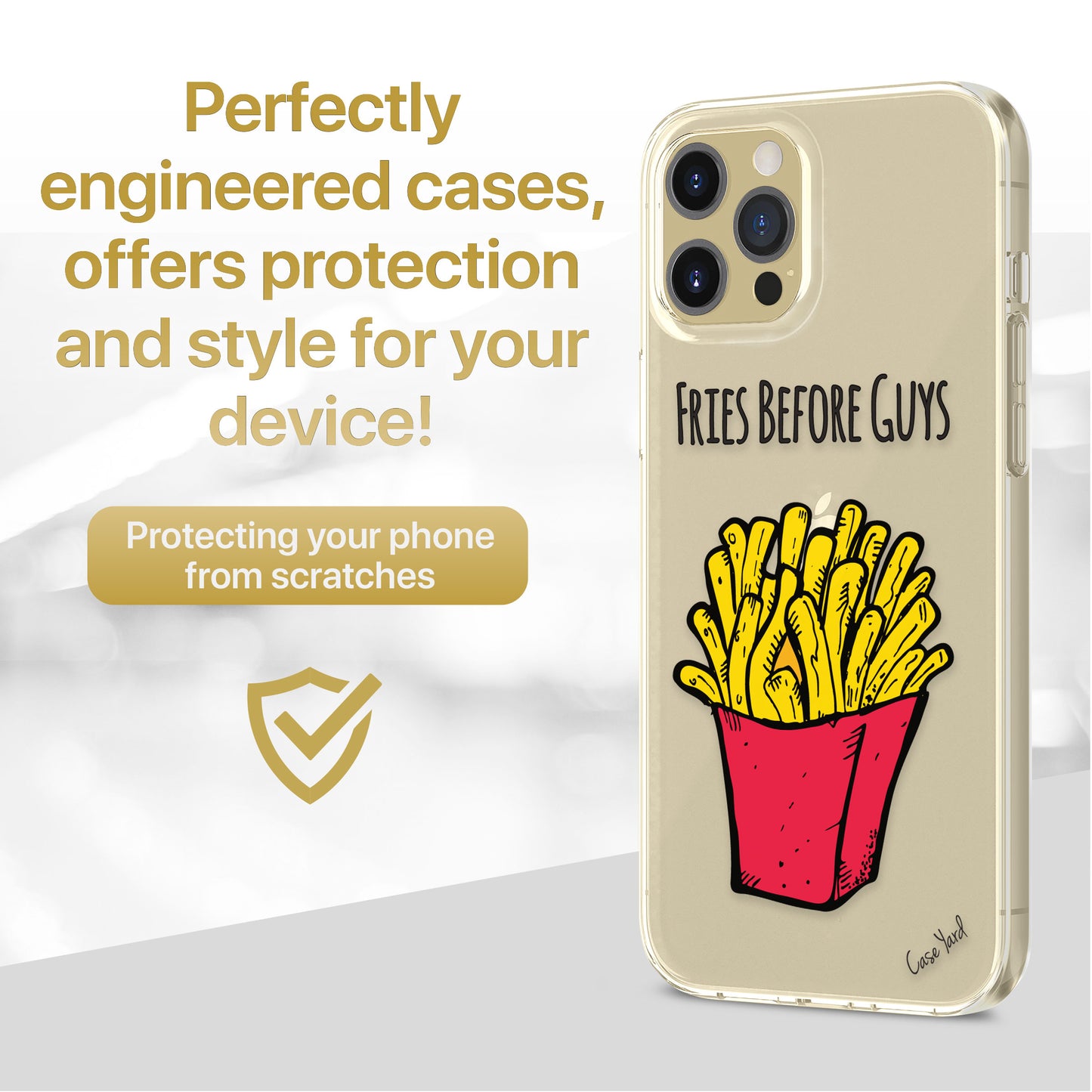 Fries TPU Clear Phone Case for iPhone & Samsung Phones